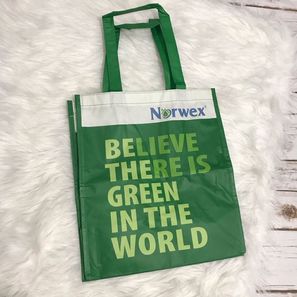 Norwex Be the Green Tote Bag new Reusable Grocery Bag‎ with BacLock